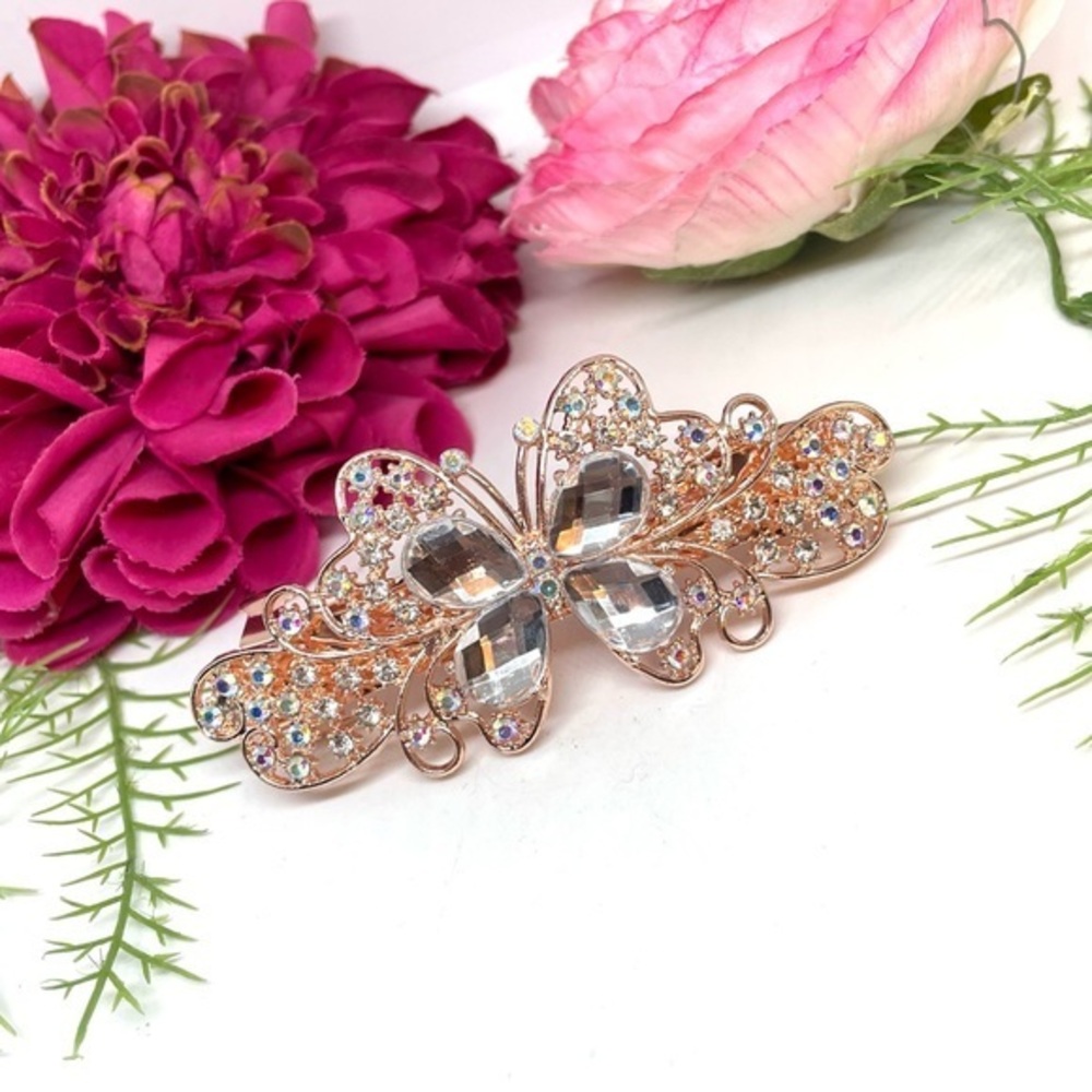 NEW⚜️Butterfly Crystal Embellished Hair Clip
